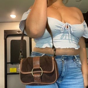 90s vintage suede purse🤎